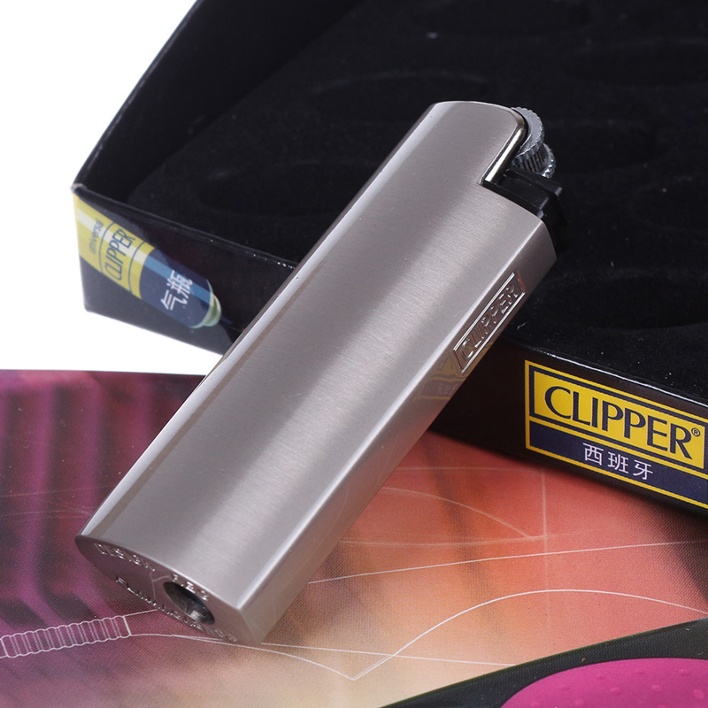 CLIPPER Phillips nhẹ hơn ban đầu kim loại Junya nhẹ hơn đá mài đá lửa nhẹ hơn mỏng bật lửa hình súng