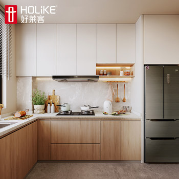 Holike whole house custom kitchen cabinets integrated cabinet door cabinet integrated quartz stone countertop storage moisture-proof