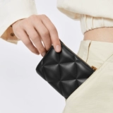 CHARLES&KEITH Визитница CK6-50770524-2, летний классический ромб, короткий кошелек для монет с несколькими слотами для карт