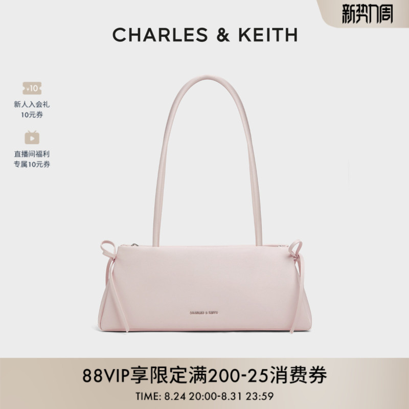 [Exclusive to the Bag Store] Charles&Keith Baguette Bag Ck2-20160193 Bow-Tie Tie Underarm Bag