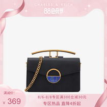 CHARLES & KEITH small square bag CK2-20780992-1 METAL portable color stone buckle messenger bag FEMALE