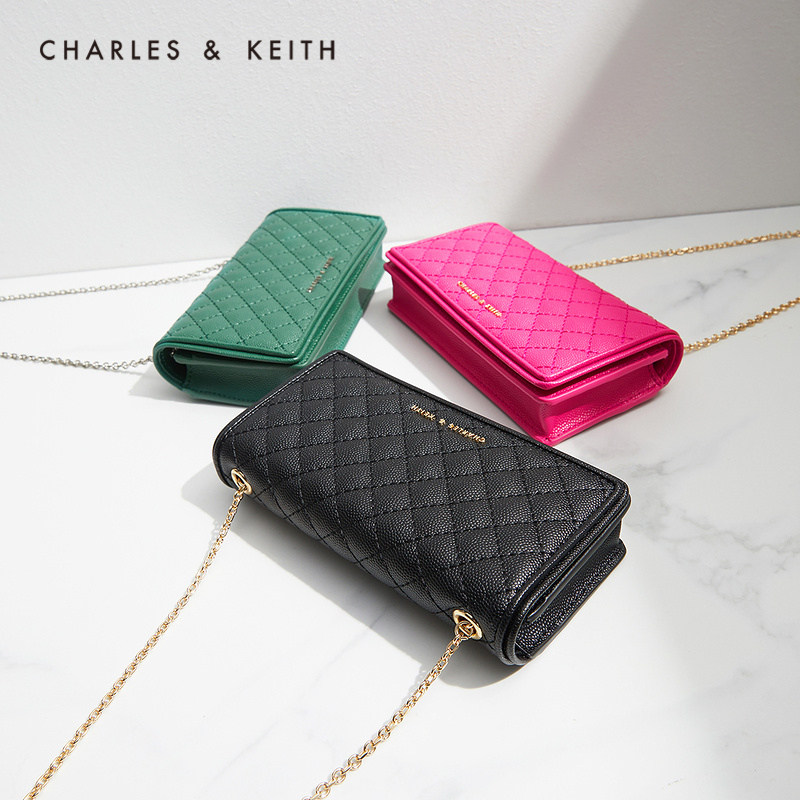 CHARLES & KEITH Gift CK6-30680914 Lingge crossbody chain wallet