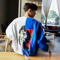 Cotton nam thủy thủ thương hiệu sinh viên lỏng áo khoác cotton mùa đông quần áo ấm bf phong cách Harajuku béo béo hip hop áo khoác áo khoác nam có mũ