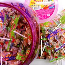 Japan No 2 Home Sticks Candy 60 Bucket Loaded 375g Integrated fruit taste Multi-taste Safe Paper Festive Sugar Snacks