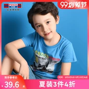 Pencil Club Kids 2019 Summer Boy Áo thun ngắn tay Big Boy Vòng cổ áo thun City In T - Áo thun