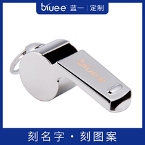 BLUEE referee whistle rhodium gold coating training command dedicated core whistle metal EDC collection copper whistle 1102