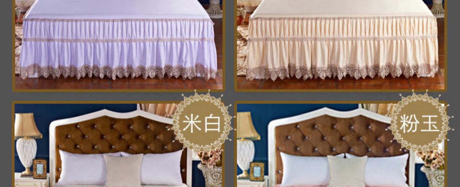 Mùa hè châu Âu dày váy ren Công chúa 1,5m1,8 m ba mảnh giấc mơ trải giường điều hòa không khí nệm mềm nệm - Váy Petti váy giường đẹp	