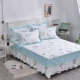 Váy ngủ cotton đơn mảnh 1,8m Giường bông trải giường loại 1,5 mét dày chống bụi mùa hè ba mảnh đặt 2 - Váy Petti drap giường có viền