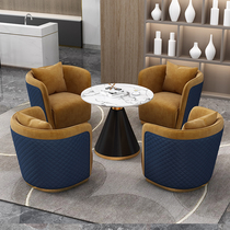 Modern reception sofa office negotiation simple light luxury single flannel tea table combination meeting guest table and chair hotel lobby