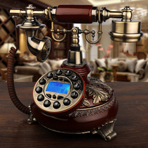 Imitation antique telephone to electric display seat machine home office cable phone old antique turntable wireless card