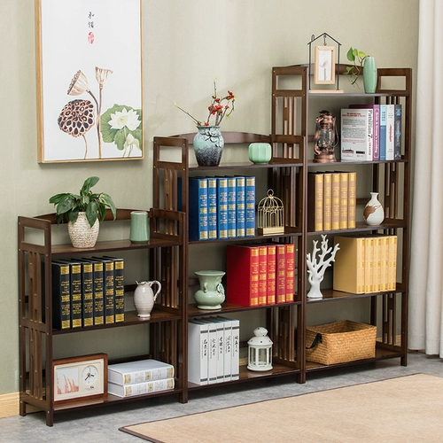 Современный простая бамбуковая полка с твердым деревом посадки гостиной в офисной комнате на полке накладной хранения бамбука бамбук