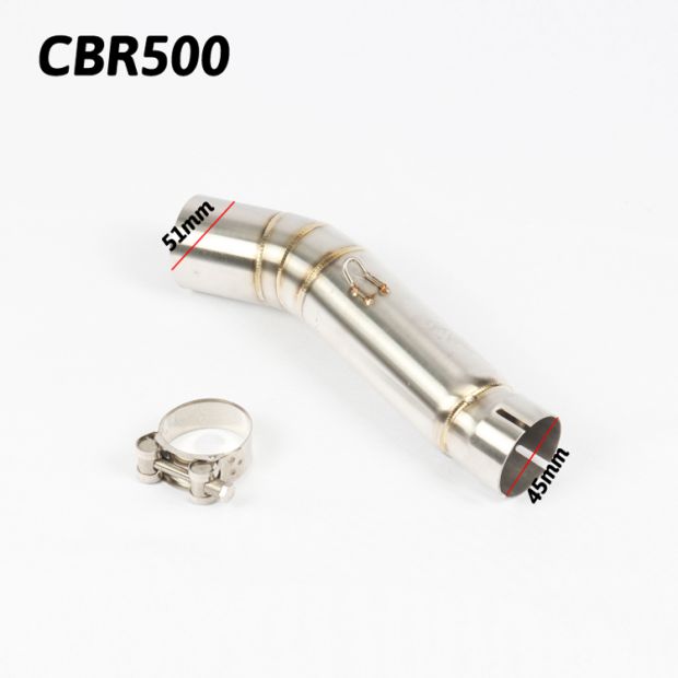 Xe máy thể thao sửa đổi phụ tùng xe hơi CBR300R phần giữa CBR500R phần giữa phần ống xả Phần giữa - Ống xả xe máy bô xe máy dream