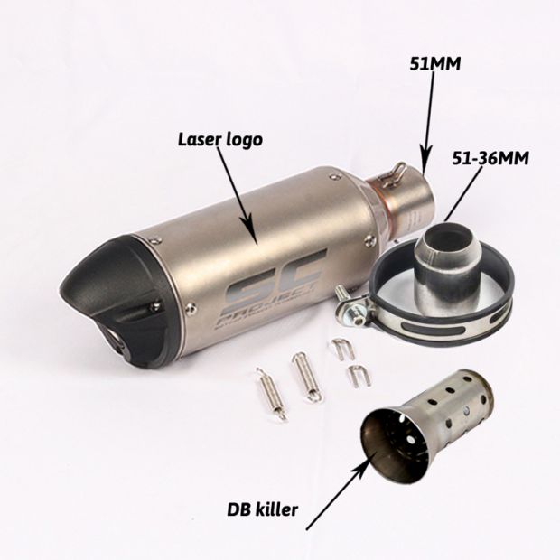 R6 K8K11 Huanglong 600 Little Ninja 300 Horizon Xe máy Xe máy Refit SC Xe thể thao Âm thanh ống xả - Ống xả xe máy ốp pô xe vision