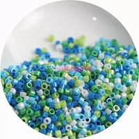 2 мм масляные антикварные бусины синие и зеленые 10 грамм около 660