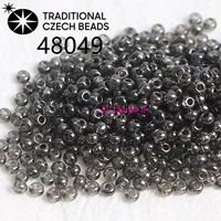 48049 Чешские бусины рисовые прозрачные и перламутровые 2мм 10г, около 1000 шт.