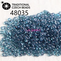 3х6мм 48035 Чешские перламутровые прозрачные бусины арахис 10г, около 90 шт.