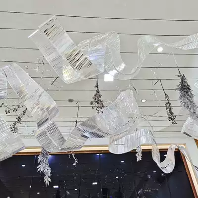 New wedding props transparent crystal ribbon variable shape strip wedding hanging ceiling background decoration scene layout