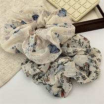 New Chinese style thousand-character butterfly large intestine hair ring fresh and elegant hair rope retro versatile headband Chinese style hair accessories