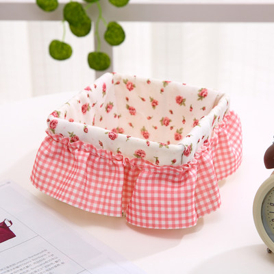 Fields Garden Cloth Art Containing basket Desktop phone remote control Debris Storage Box Rattan Chic Key Containing Basket Containing Basket