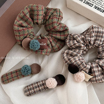 Winter hair ball new college style high-end large intestine hair ring large loose girly temperament hair rope hair accessories headdress for women