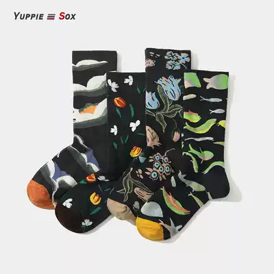 French style Xinjiang cotton socks children fashion leisure Net red Harajuku wind Hyuna Brand Street Jacquard