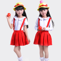 Cherry meatballs clothes Anime Girls cosplay costume Childrens Day performance costume student skirt hat