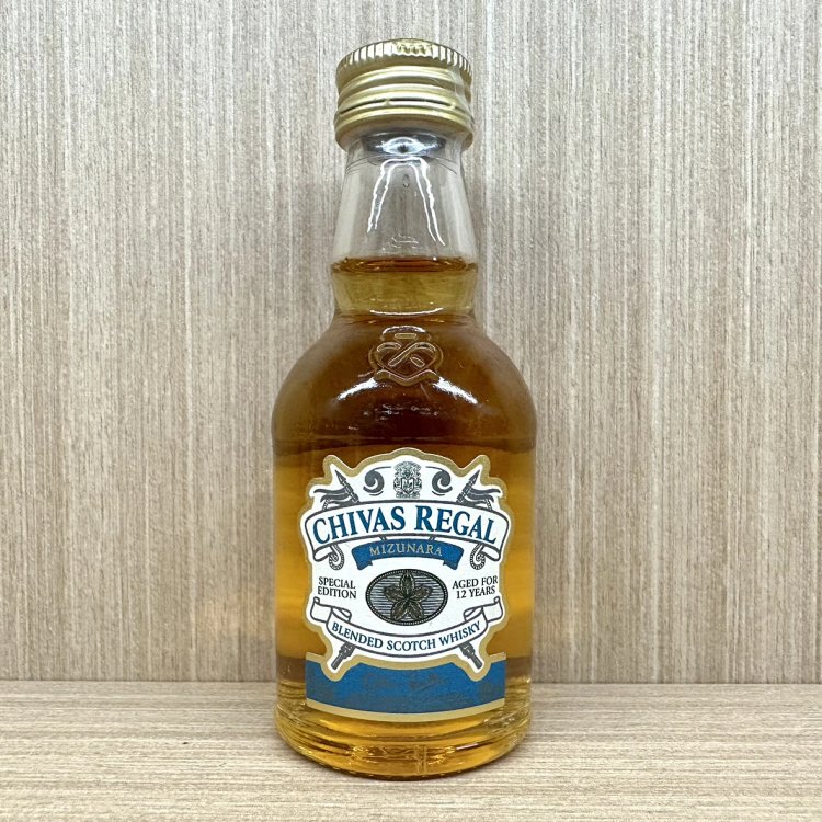 Пустая бутылка Chivas Regal Mizunara Barrel 12 Years Blended Whisky Version 50ml Version A