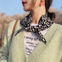 Ai Yu Scarf Woman 2021 Autumn Winter New Korean version BAO WEN Mao Line knit triangular towels decorated with 100 lap neck