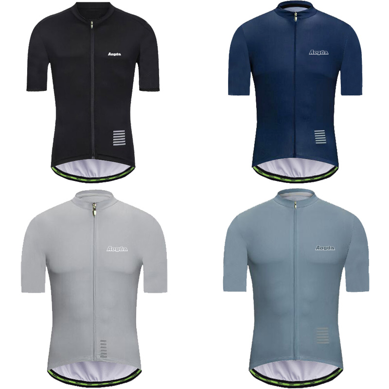 Summer new AOGDA solid color short-sleeved cycling clothing simple plain men's short-sleeved bicycle top