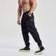 Lujiamen national fashion large size men's trousers casual sports fitness men's overalls simple trousers loose American trousers