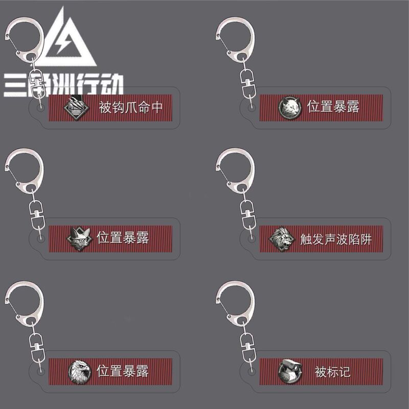 Delta Force Game Peripheral Keychain Game Prompt Tag Acrylic Backpack Pendant Accessory