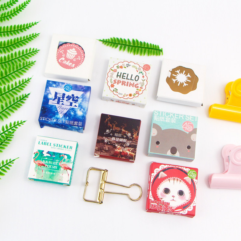 Cute decorative seal stickers boxed product packaging stickers envelope seal stickers self-adhesive hand account DIY hand account stickers