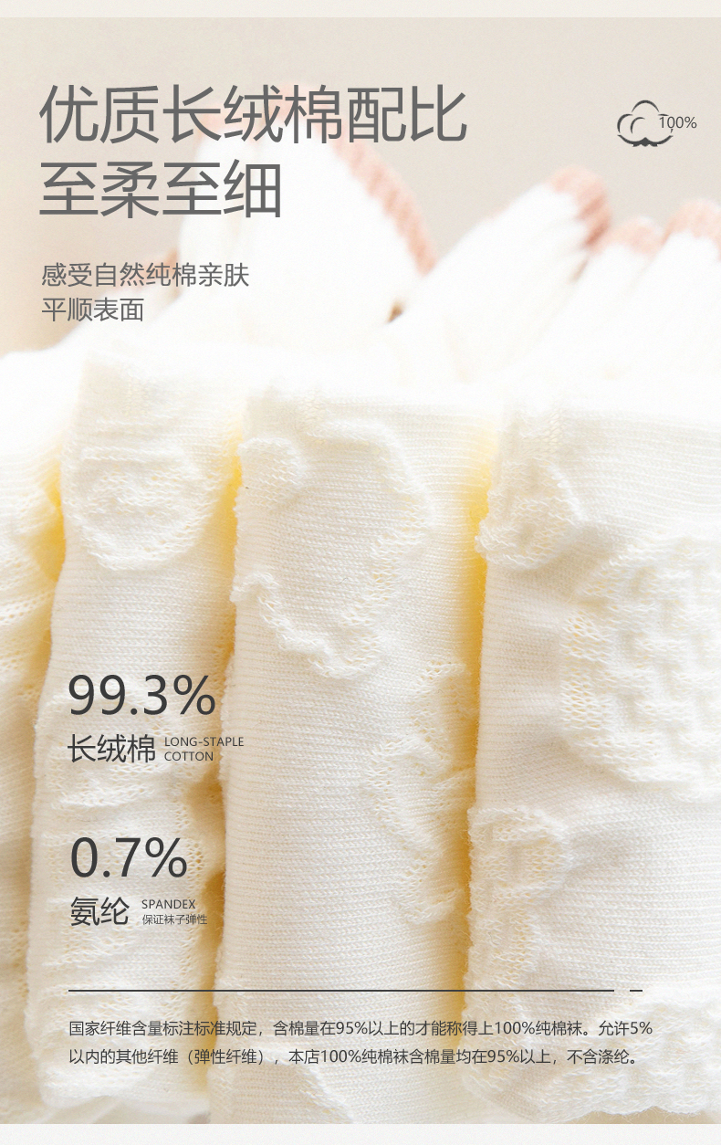 袜子女夏款纯棉夏季薄款甜美女士短袜ins潮白色防臭透气夏天女袜详情4
