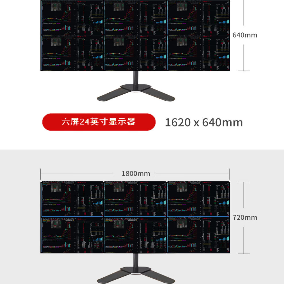 Asus's New One-To-Four Multi-Screen I7 Professional Multi-Screen Trading Computer Host I9 Dedicated Six-Screen One-Machine Multi-Screen Stock Market Monitoring and Trading Desktop Assembly Computer for Traders and Futures Traders