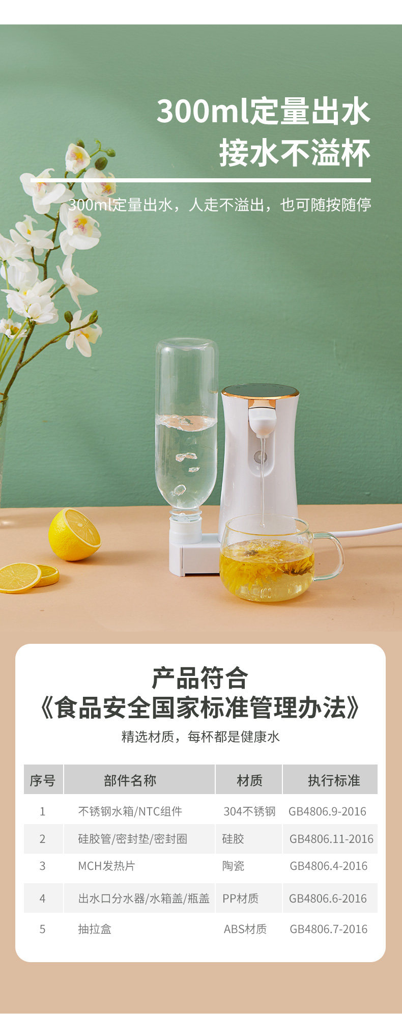 乐扣 即热式 口袋饮水机 4档调温 可折叠收纳 图9