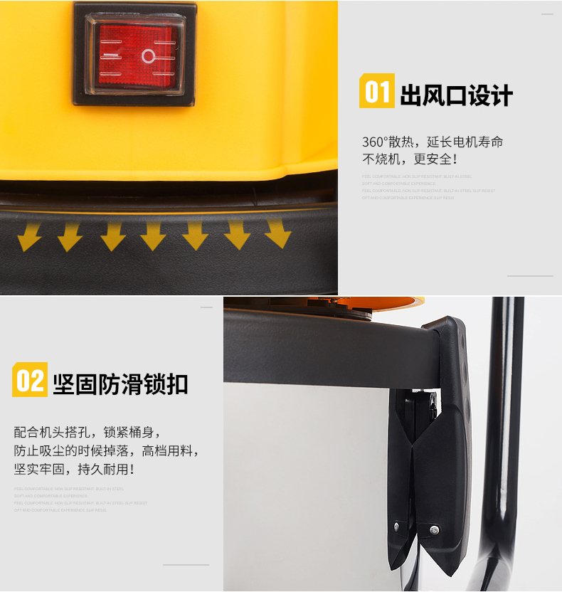 máy hút bụi cầm tay xiaomi Jinghua máy hút bụi công nghiệp thương mại 1800W rửa xe công suất cao nhà máy xưởng máy hút bụi mạnh hút nước - Máy hút bụi motor hút bụi