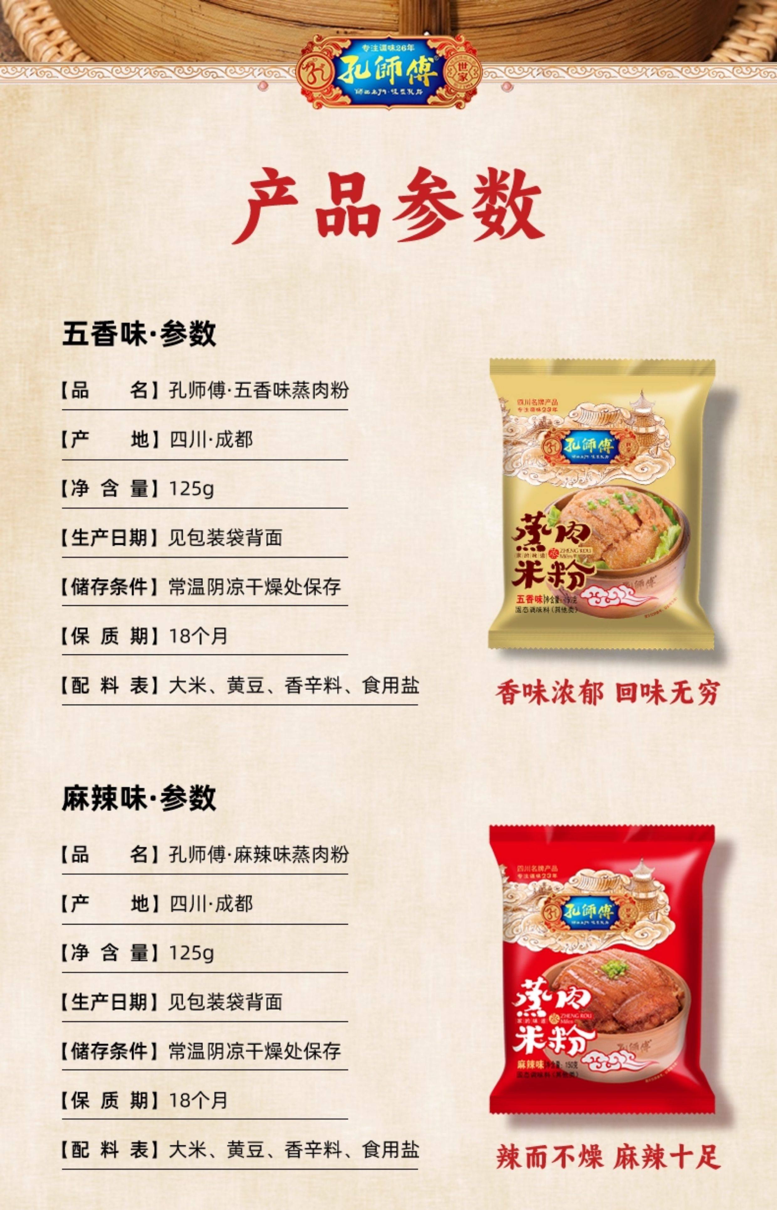 Spicy and numbing seasoning for Steamed Pork with rice Flour 125g*5 bags