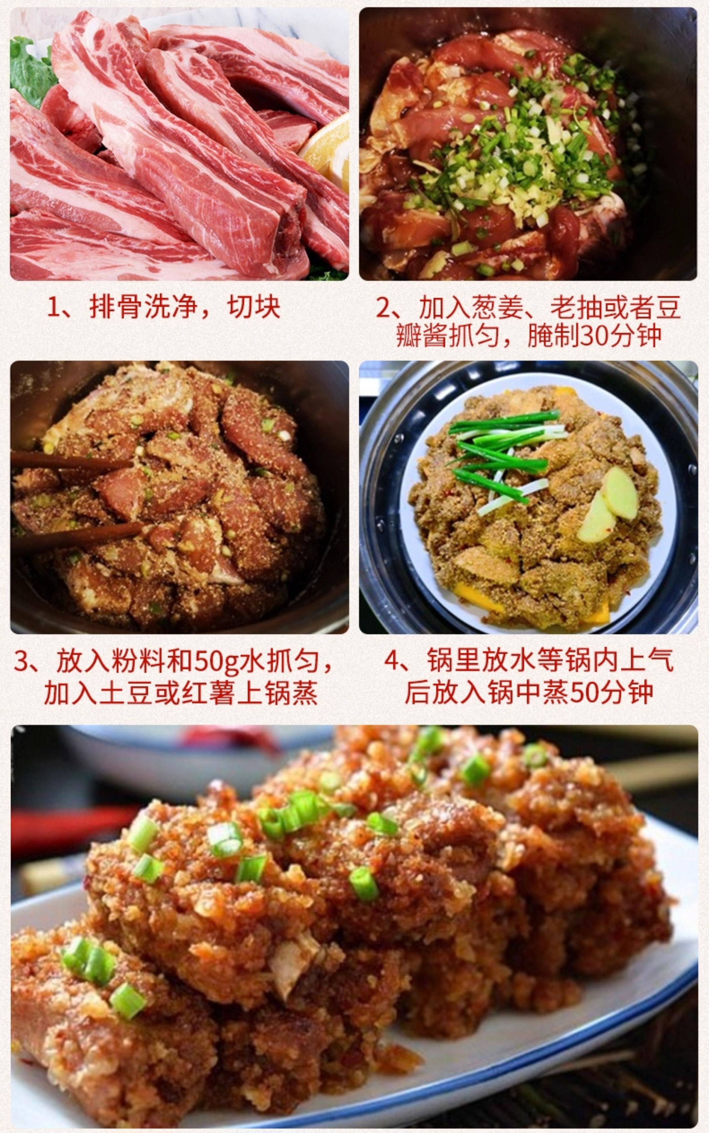 Spicy and numbing seasoning for Steamed Pork with rice Flour 125g*5 bags
