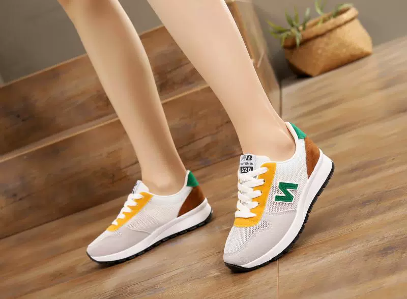 Low-top sneakers phụ nữ Hàn Quốc của net giày 2018 mùa hè giày của phụ nữ trẻ em lớn junior học sinh trung học dày đế giày phẳng