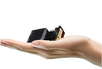 Old notebook desktop computer VGA interface to HD HDMI Converter Connector connected to TV hdmi cable