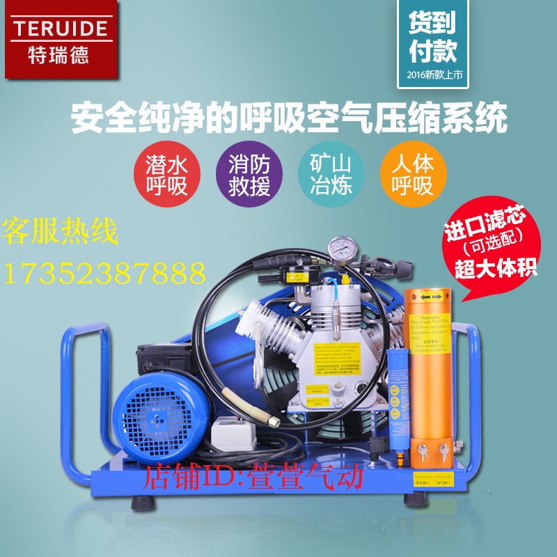 Submersible cylinder Fire air aspirator pump 30Mpa high pressure air compressor Cylinder pump