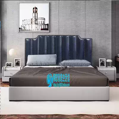 Nordic leather art headboard modern simple American fabric small apartment headboard hotel backrest soft bag bedside