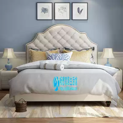 American headboard modern simple solid wood soft bag backrest fabric leather European economic custom