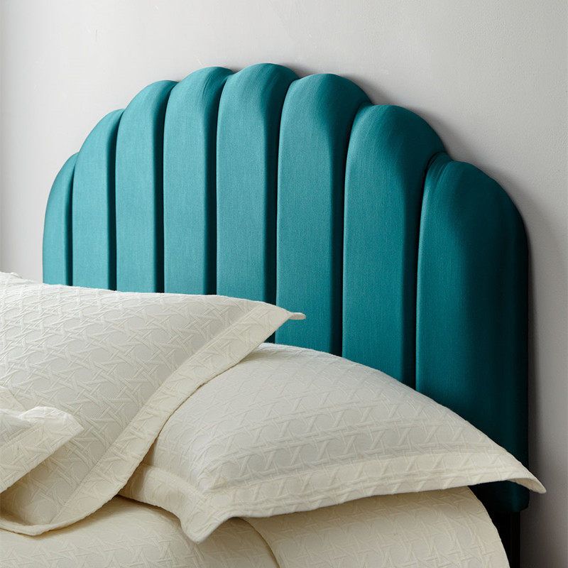 American shell shaped soft bag headboard double solid wood Nordic children cloth art modern minimalist net red headboard