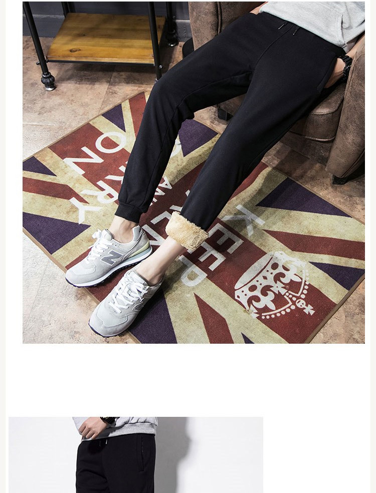 Quần nam mùa đông quần âu nam cộng với nhung dày mùa thu và mẫu mùa đông với quần cashmere quần nhung để giữ ấm áo nam hàng hiệu