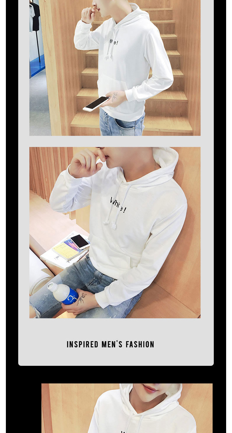 Tay áo cộng với áo len nhung nam sinh viên Hàn Quốc phiên bản Hàn Quốc xu hướng mặc áo sơ mi trắng hoodie dày quần áo nam áo hoodie dây kéo