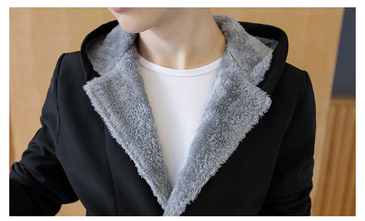 Áo gió mùa đông nam dài phiên bản Hàn Quốc của bộ đồ cotton đẹp trai Áo khoác mỏng cho học sinh cộng với áo nhung dày áo gió giá rẻ