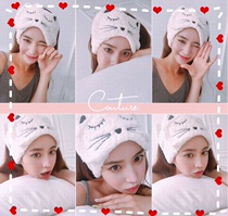 (1 piece) Korea ~ Eastern large door lamb fluff suede kitty soft bundle hair with sticky button-type moon hair band