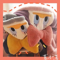 ) Nutshell with the same cute cartoon big bow coral velvet long nightgown pajamas nightdress home service