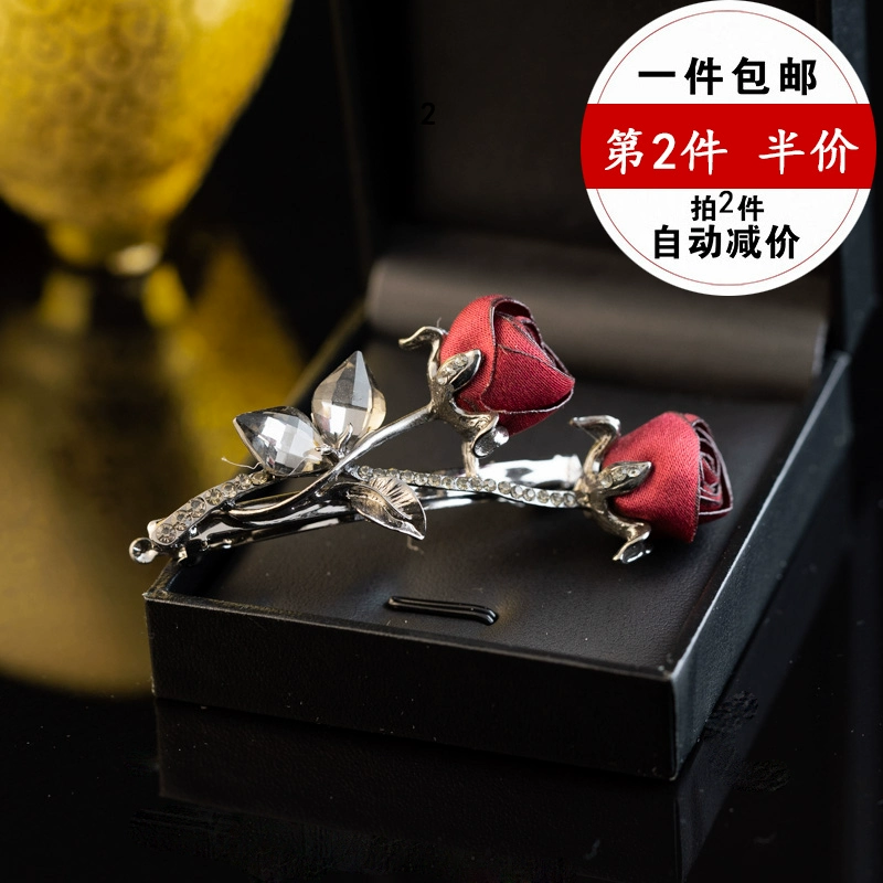 Phụ nữ Hàn Quốc retro hoa kẹp đầu kẹp tóc kim cương mùa xuân kẹp tóc đuôi ngựa kẹp Liu Haibin kẹp đầu kẹp tóc kẹp tóc - Phụ kiện tóc